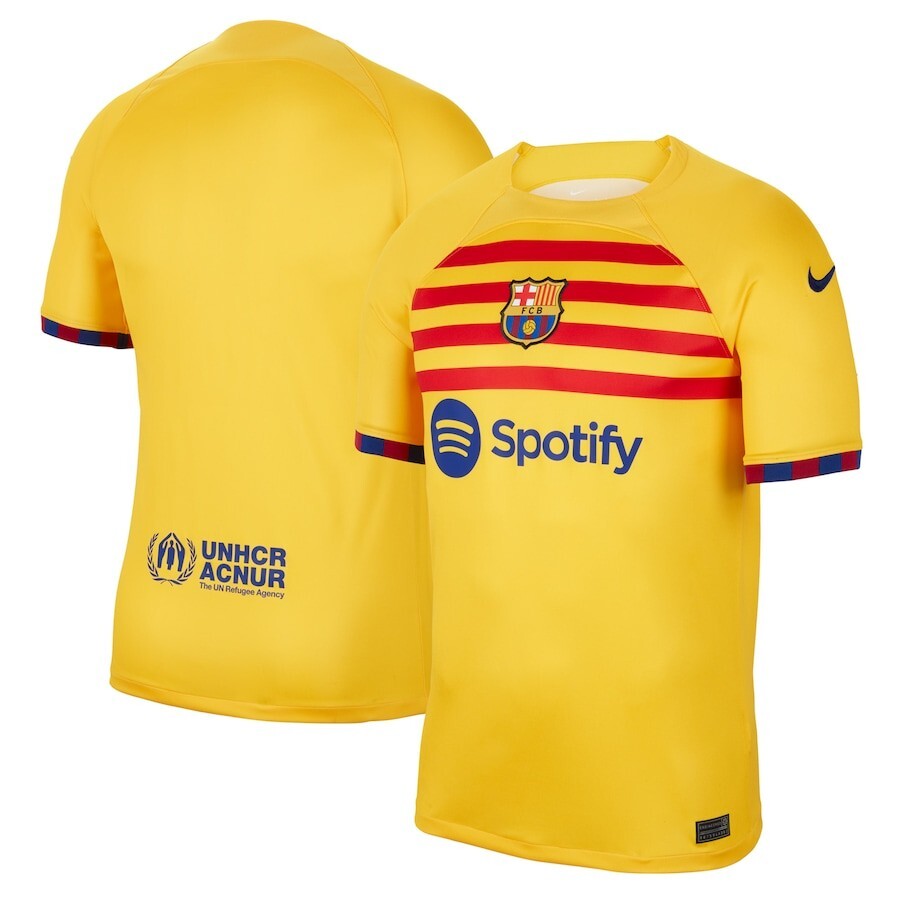 NEW Barcelona Nike 2022/23 Stadium Replica Jersey - Yellow - FREE