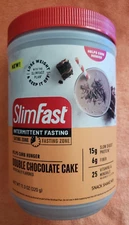 SLIMFAST - Intermittent Fasting - Double Chocolate Cake - 11.3 oz - Exp 4/2026