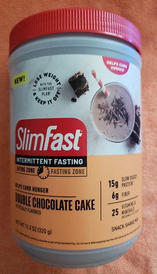 SLIMFAST - Intermittent Fasting - Double Chocolate Cake - 11.3 oz - Exp 12/2025