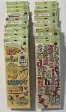 K & Company Chipboard Stickers-Variations-Tim Coffey, Brenda Walton, K Panacci