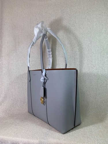 NEW Tory Burch Bay Gray Perry Triple Compartment Tote $448 - Picture 7 of 12