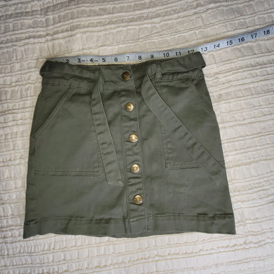 Niñas Lucky Brand Falda Verde Ejército Talla 10 Foto 3 de 4