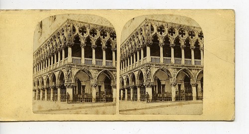 Italy Venice Venise Doge's Palace Palazzo Ducale Old Stereoview Photo 1865 - Picture 3 of 3