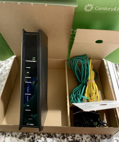 CenturyLink Zyxel C1100Z 802.11n WiFi Wireless Modem Router used in box ...