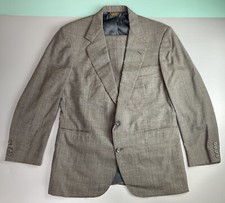 VTG Southwick 44R Gray Plaid Two Piece Suit USA Made Tailored Pants Two Button