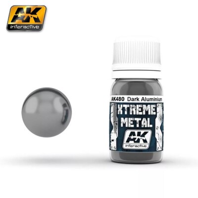 AK Interactive AK480 - Xtreme Metal Dark Aluminium 30ml - Neu