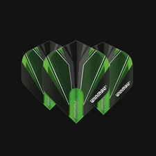 WINMAU PRISM ALPHA  STANDARD SHAPE FLIGHTS GREEN & BLACK 