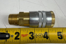1/2" Parker Quick Connect Brass Hose Coupling Model B16 Male NPT Fitting 300 PSI