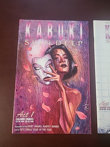 Set of KABUKI SKIN DEEP # 1, 2, 3 1996 CALIBER COMICS FINE- ACT ONE TWO THREE - Picture 2 of 8