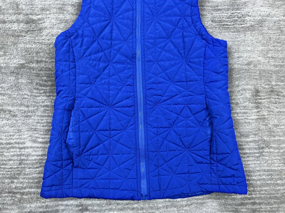 Jane Ashley Vest Womens Medium Blue Jacket Pockets Full Zip Lightweight - Image 3 of 4