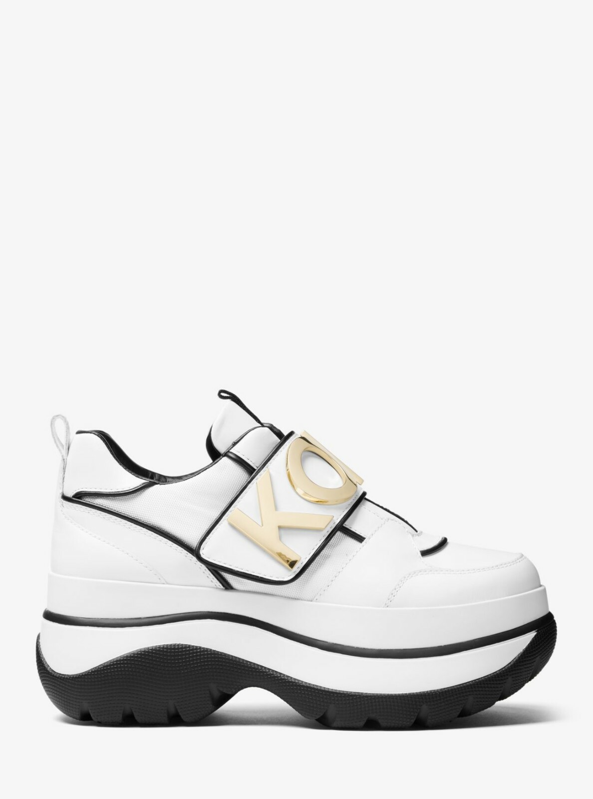 michael kors cortlandt embellished leather platform trainer