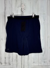 NWT Fabletics Men's Medium Fundamental 7" Lined Acitve Shorts Navy Blue Pockets