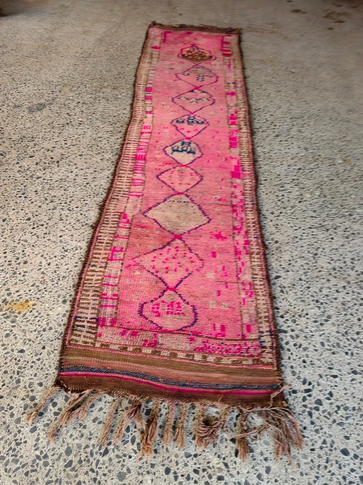 3x13 ft Turkish Antique runner Bohemian Runner rug Oushak rug Vintage Runner - Image 2 of 4