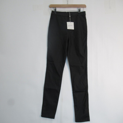 Misguided Vice Coated Skinny Jeans Leather UK 10 Black High