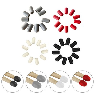 Silicone Drumstick Cap White 0.55cm 1.3*0.9cm Black Grey Red High Quality