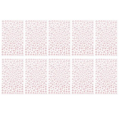2090 Stück Acryl Strass Aufkleber, hellrosa Gesicht Steine für Edelstein
