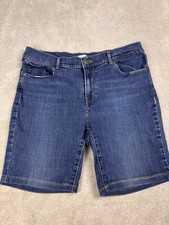 Levi's Bermuda Jean Denim Shorts Women Cotton Blend Stretch Size 32 Mid Rise