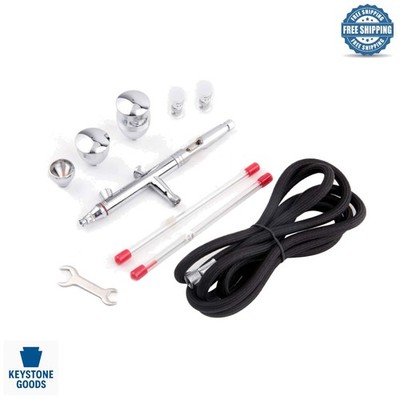 Timbertech Dual-Action Airbrush Kit for Art & Crafting