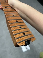 AAAA Floyd nut Sliding wheel 22frets Roasted Flame Maple electric guitar neck