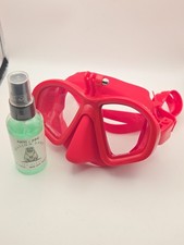 Gopro Mask, Red Low profile , snorkeling , scuba , freediving  Free anti-Fog
