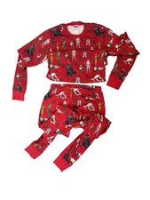 Hanna Andersson Pajama Set Mens Top Medium Pants Small Red Star Wars Christmas