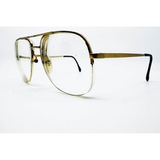Luxottica Eyeglass Frames Mens Gold Aviator Double Bridge 4001 56-18-140