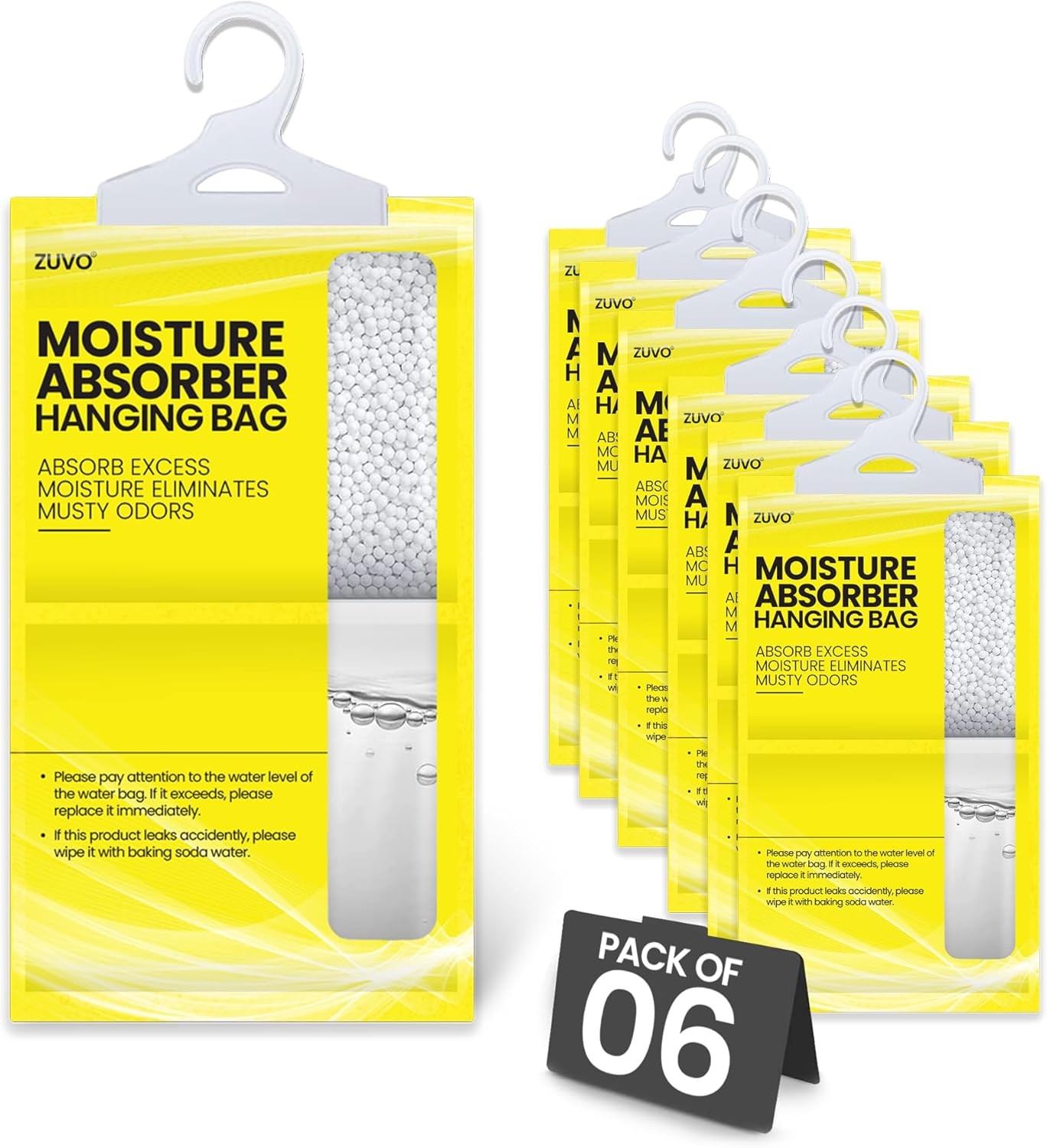 Wardrobe Dehumidifier Hanging Bags - Proper Mould Remover, Damp & Moisture Abso
