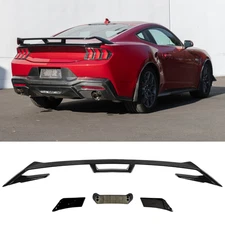 GT Style Rear Trunk Spoiler Wing Glossy Black ABS For Ford Mustang 2024-2026