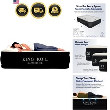 Luxury Pillow Top Plush Queen Air Mattress with Built-in High-Speed Pump Best...