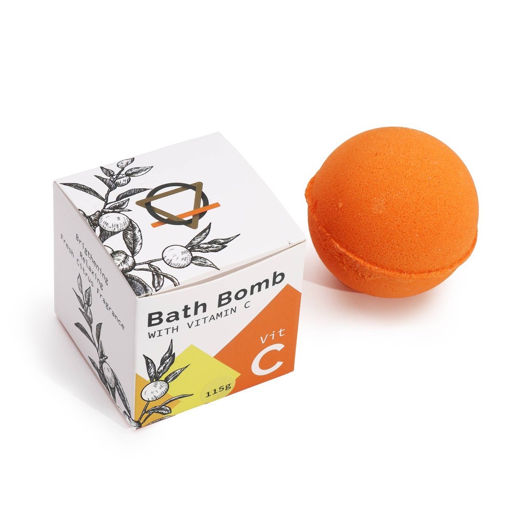 Bath Bomb Orange & Lemon Vitamin C Essential Oil Infused 115g - Ancient Wisdom