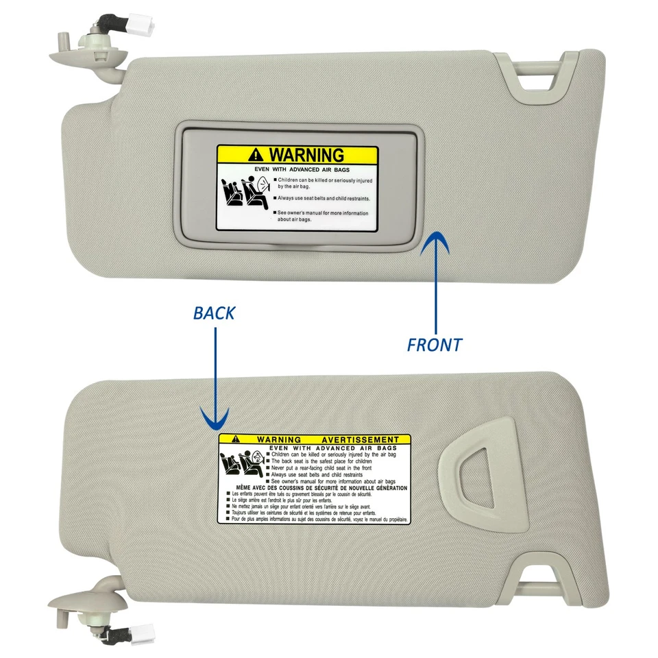 Parasol lado conductor izquierdo con lámpara gris para Honda Accord Crosstour 08-11 Foto 3 de 4