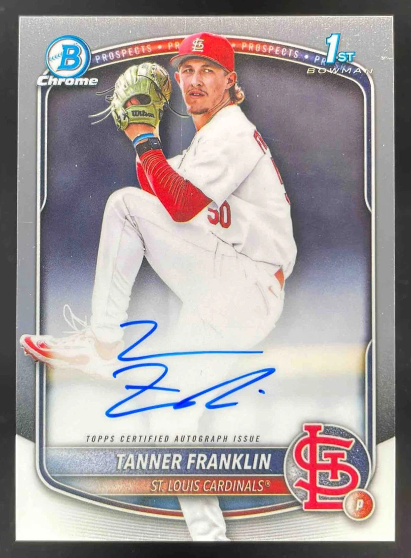 2025 Bowman Draft Chrome Prospect Autograph #CPA-TF Tanner Franklin RC Auto