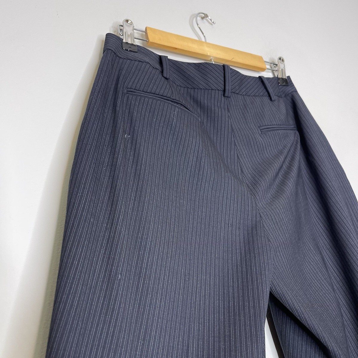 Pantalon Brooks Brothers En Laine Bleu Marine - Taille 4, Coupe Droite Caroline, Excellent état