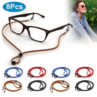8 PCS Adjustable Glasses Strap Eyeglass Neck Cord Lanyard Holder for Daily Use