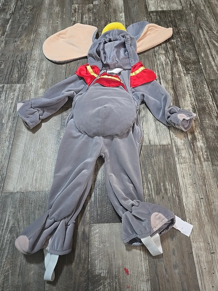 Disney Store Dumbo Elefante Halloween Disfraz 6-12 Meses Circo 1 PC Capucha con Cremallera Foto 2 de 4