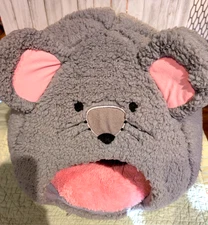 Indoor Cat/Dog House Soft Cozy Cave Bed Collapsible Nest with Mat - Mouse Theme