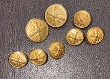 Vintage Palm Beach Blazer Buttons Set Gold Br...