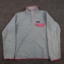Patagonia Synchilla Snap-T Pullover Womens Small Blue Leaf Fleece 26455