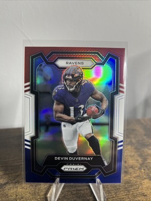 Devin Duvernay 2023 Panini Prizm Red White Blue Baltimore Ravens #23