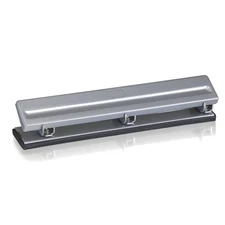 Economy 3 Hole Punch 8 Sheet Capacity Metal Paper Puncher Silver 90087