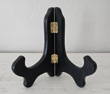 Black Solid Wood Folding Display Stand Photo Easel Frame Holder 5.25” Lot of 13