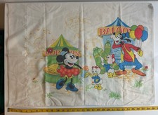 Vtg Walt Disney Pillowcase Mickey Minnie Donald Duck and Goofy Fair Circus 1980