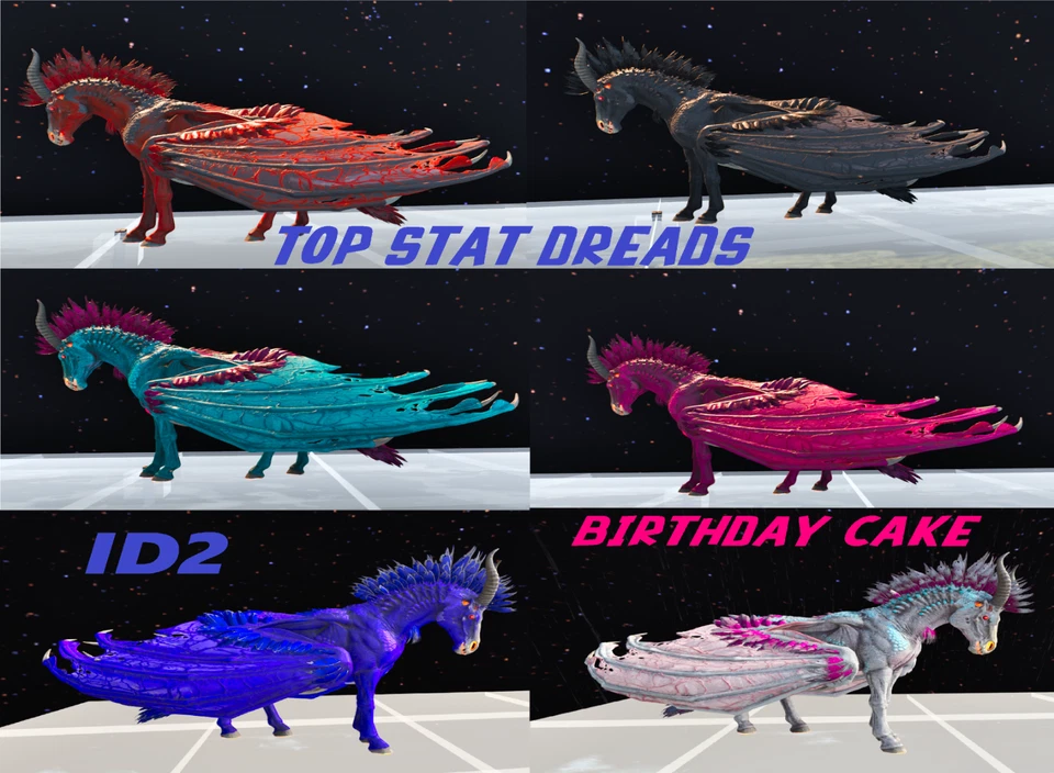 Arche Survival Ascended PVE Dreadmare Dreadhengst Geburtstagstorte TOP STAT Erwachsene