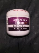 NEW Australian Dream Back Pain Cream 4oz Discontinued Older Formula Sealed
