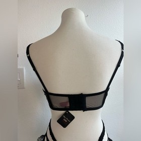 AGENT PROVOCATEUR ALINA Bra 36D Black Lace BNWT RARE🔥