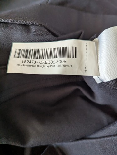 QUINCE Navy Ultra Stretch Ponte Straight Leg Pant Size Large Tall - Picture 8 of 10