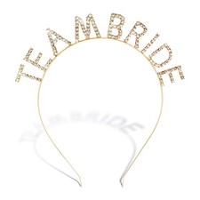Bridesmaid Headband Team Bride Gold Hair Accessory Bachelorette Party Prop