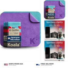 Koala Lifestyle Microfiber lens cleaning cloth 6 pack blue purple camera