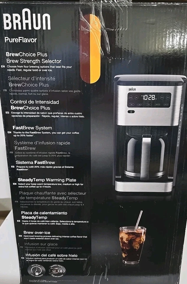 Braun KF5650BK Pure Flavor Coffee Maker, 14 Cup, Black - Image 4 of 4