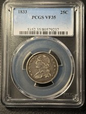 1834-P PCGS VF35 Capped Bust Quarter Business Strike 25C